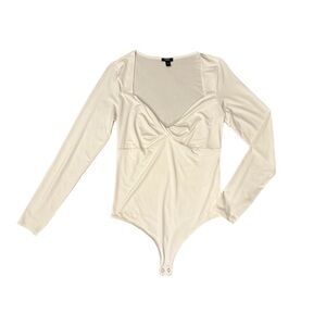 Express Ivory Long Sleeve Bodysuit
